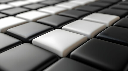 Abstract 3D Black and White Cubes Background