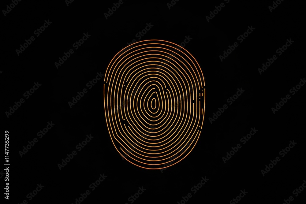 Aufkleber digital fingerprint graphic showcasing intricate patterns with ample copy space for versatile design
