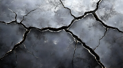 Obraz premium Dark Cracked Abstract Background Illustration