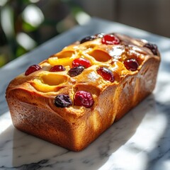 Fresh Fruit Bread on Table