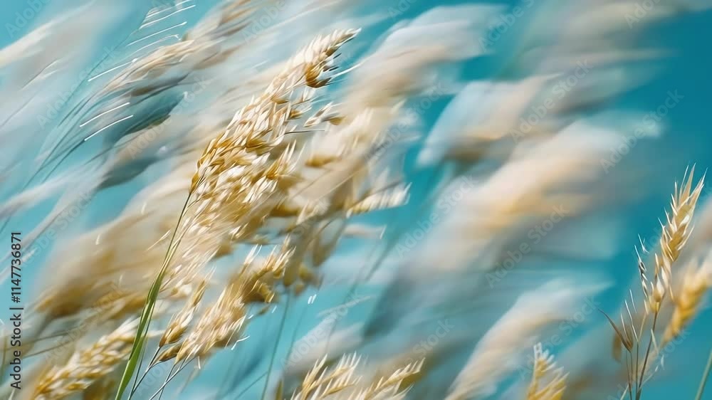 Poster soft blurred forms swaying in sync with the gentle breeze.