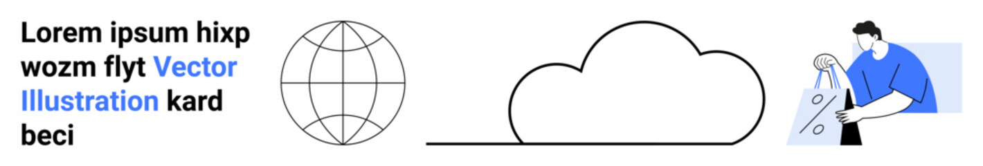 Person washing dollar bills, globe, cloud, placeholder text. Ideal for money laundering, finance, global economy, cloud storage data cleaning fiscal issues online articles. Landing page