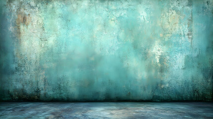 Teal Grunge Wall Background Illustration