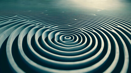 Abstract 3D Fingerprint Spiral Background Illustration