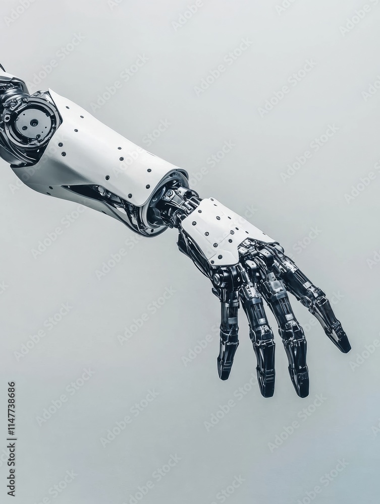 Leinwandbilder prosthetic arm showcasing advanced robotics technology with detailed mechanical features. generative