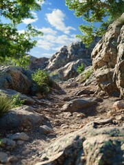 Forest Rocky Path