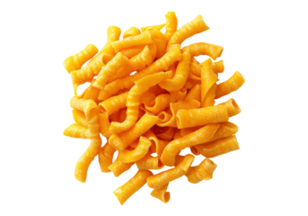 Cheese curls .Transparent background .Isolated PNG