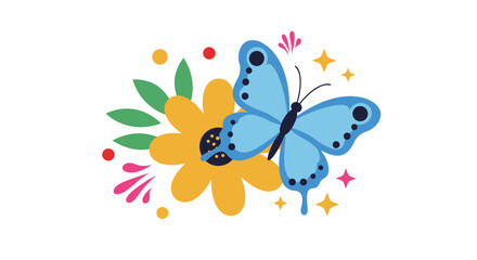 Vibrant Abstrac Dynamic Colorful Elements Flat Vector Illustration
