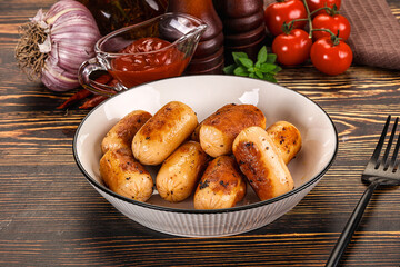 Roasted chicken mini sausages for breakfast