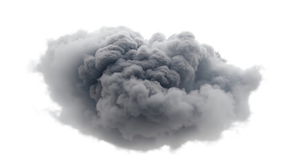 PNG of Dramatic gray cloud formation, evoking a sense of mystery and intensity on transparent background.