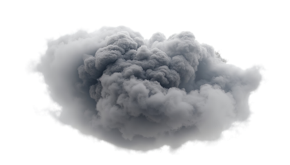 PNG of Dramatic gray cloud formation, evoking a sense of mystery and intensity on transparent background.
