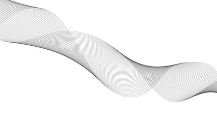 Abstract wave digital element for certificate design. Black wavy lines seamless pattern on white background