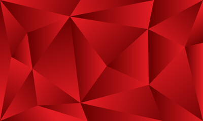 gradient Red polygon abstract background. Low poly style. Vector illustration.