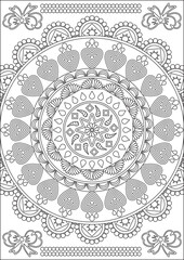 Mandala coloring pages for adults vector