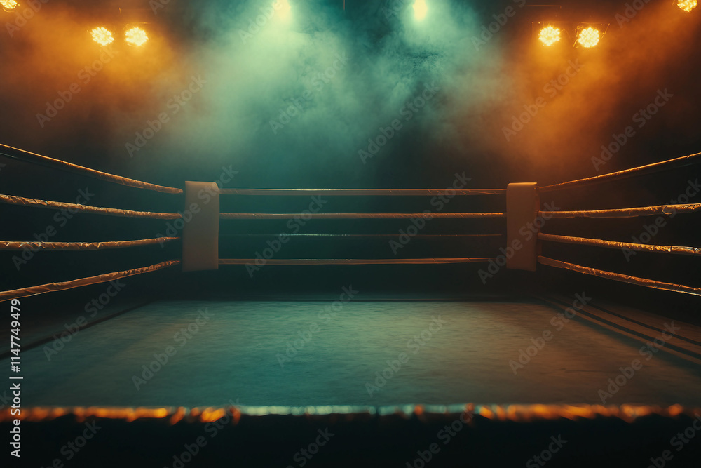 Poster image showcasing empty locations with evening lights made with generative ai