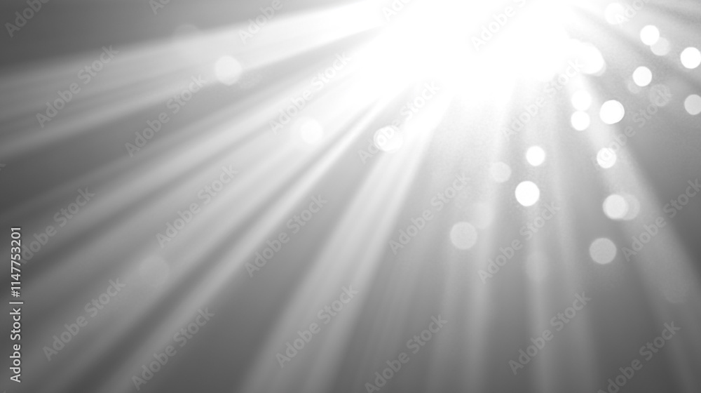 Poster bright rays of light illuminating a dark space, creating a magical atmosphere.