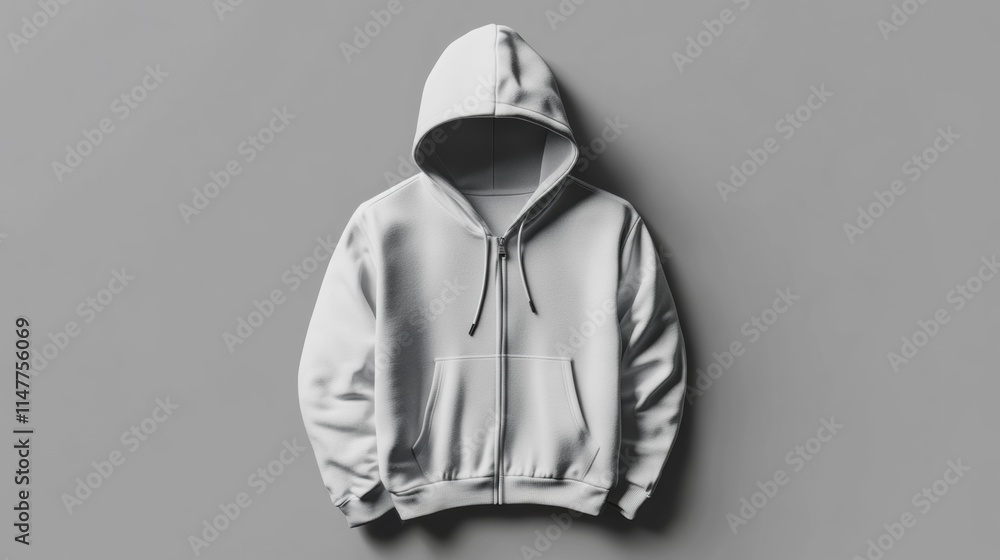 Fototapete blank hoodie mockup for custom design showcasing minimalist style and an empty canvas for creativity