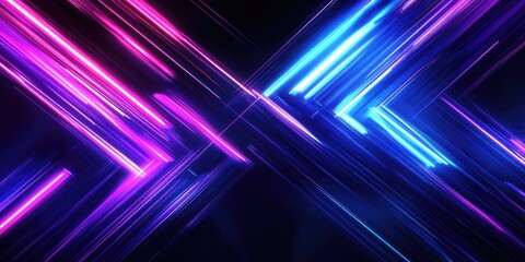 Obraz premium Neon cityscape at night