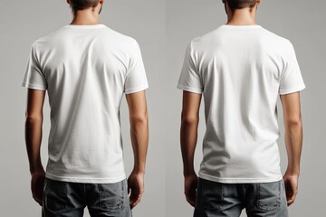 Mens white t shirt mockup for design and promotion.