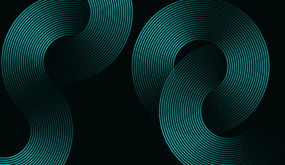 Abstract Dark Green and Black Wavy Background with Subtle Patterns for Modern Graphic Design Projects