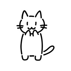 手書きの猫のイラスト