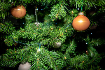 Artificial Christmas tree with toys