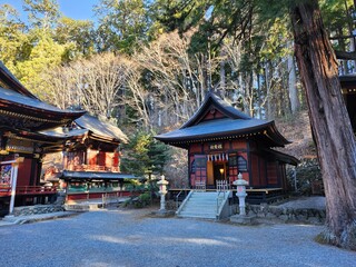 三峯神社　早朝の境内