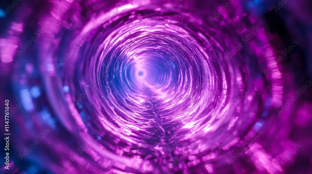 Poster colorful abstract vortex with swirling patterns and light effects.