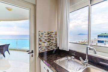 Modern Kitchen with a Stunning Sea View
