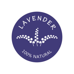 purple lavender flower logo, for flower gardens, parks, business, cosmetics, fashion, vector