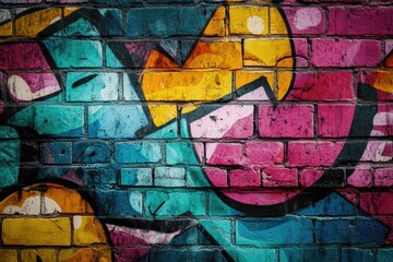 Obraz premium Graffiti wall background with a specific texture color