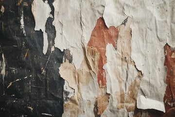 Fototapeta premium Vintage torn poster grunge texture background.
