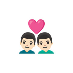 Couple with Heart Emoji  