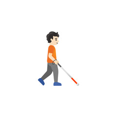 Person with White Cane Emoji
