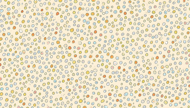 Fondo abstracto de color sepia con estampado de puntos irregulares. Ilustraci&oacute;n infantil Estilo kawaii. Para empapelar, fondo, decorar