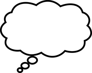 Comic style thought bubble.