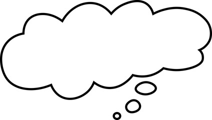 Minimalist comic style speech bubble - thought.