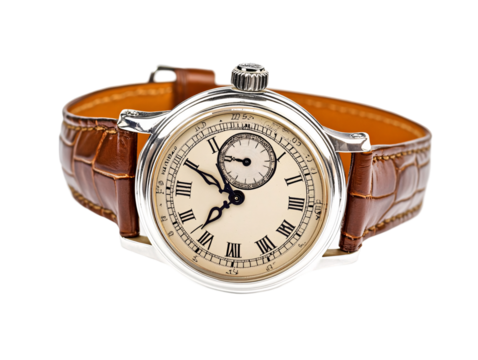 Isolated Leather Band Wrist Watch