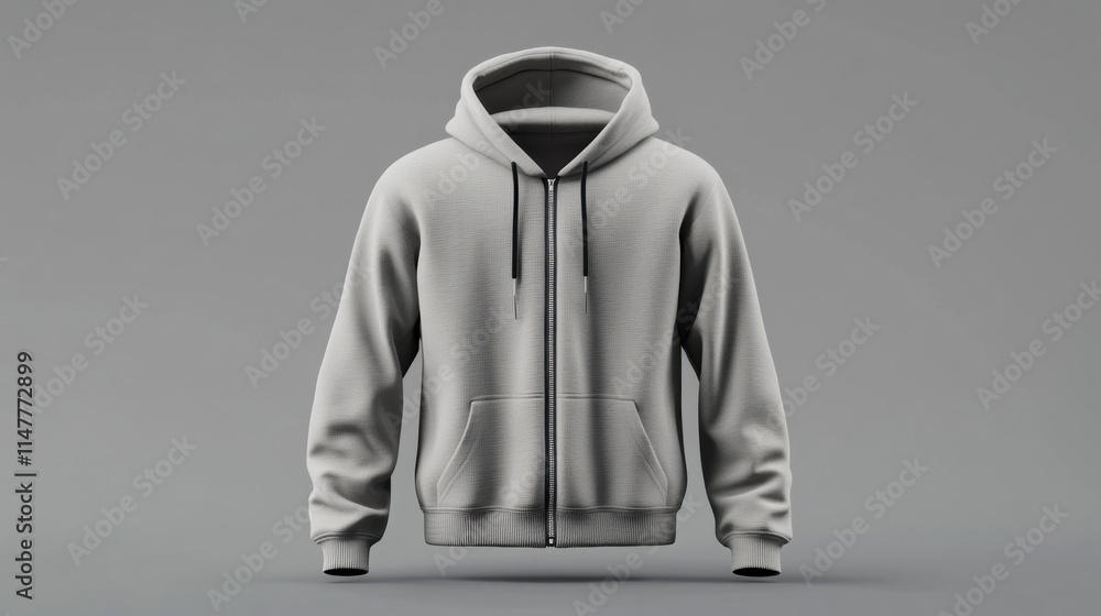 Leinwandbilder stylish mockup of a gray hoodie designed for showcasing custom text and branding possibilities. gene