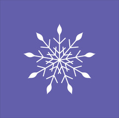 This simple yet elegant 2D illustration of a snowflake features intricate patterns and symmetrical design. Vector design. Eps 10.