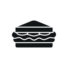 Sandwich icon featuring a delicious, layered design with fresh ingredients, perfect for deli menus or snack promotions