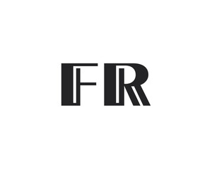 Fototapeta premium creative letter FR logo design template