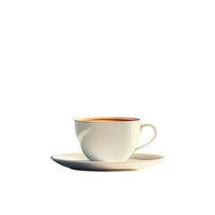 Obraz premium Minimalist coffee cup on a clean desk still life composition modern design calm environment aesthetic viewpoint