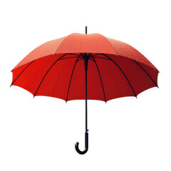 Red umbrella minimalist design white background graphic illustration modern aesthetic flat style concept