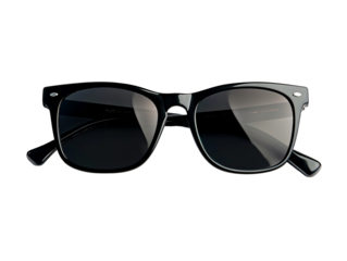 Isolated Black Wayfarer Sunglasses