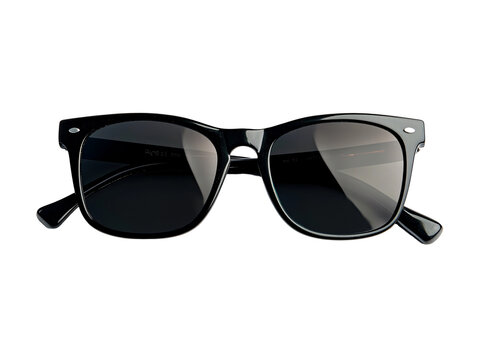 Isolated Black Wayfarer Sunglasses - Powered by Adobe