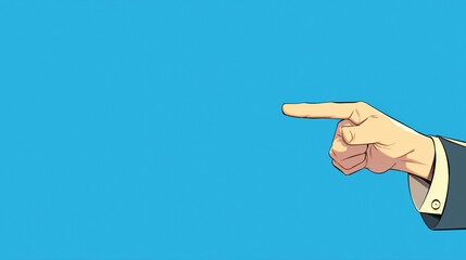 flat illustration people pointing background with copy space