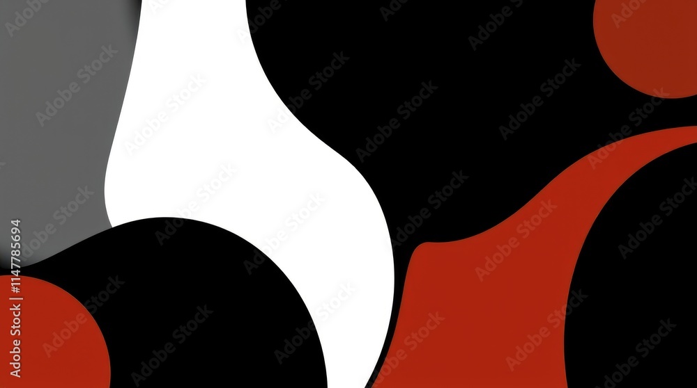 Aufkleber bold colors and curved forms intertwine to form a striking abstract composition, perfect for design 