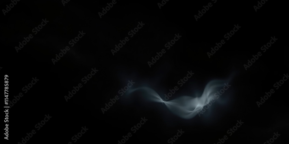 Aufkleber delicate strands of mist gracefully flow through a dark environment, creating a mysterious and ether