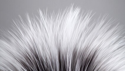 Close-up of fluffy white fur texture.